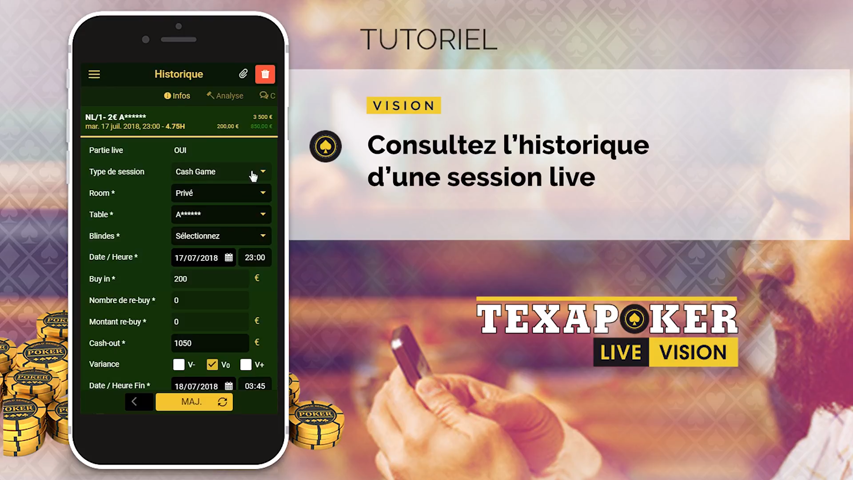 Consultez l'historique d'une session Live